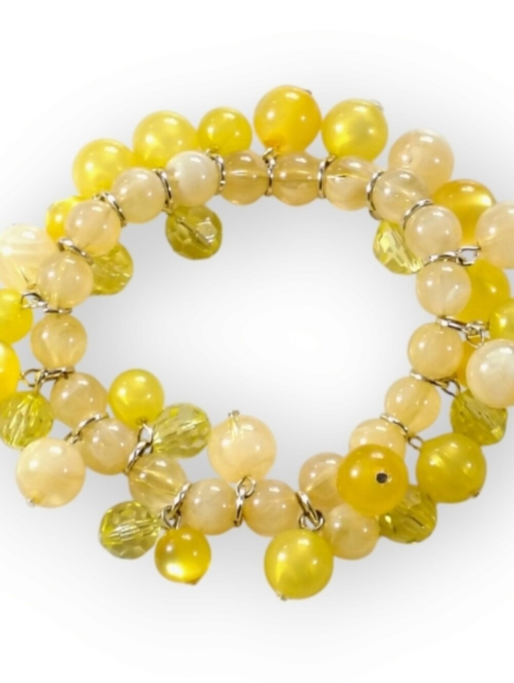 Women's Adjustable Beaded Yellow Bracelet